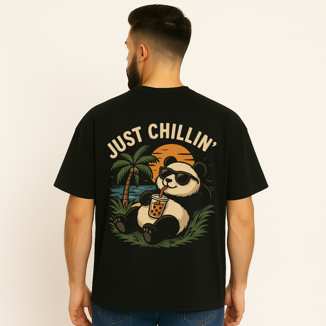 Lazy Vibes Panda Oversized T-Shirt