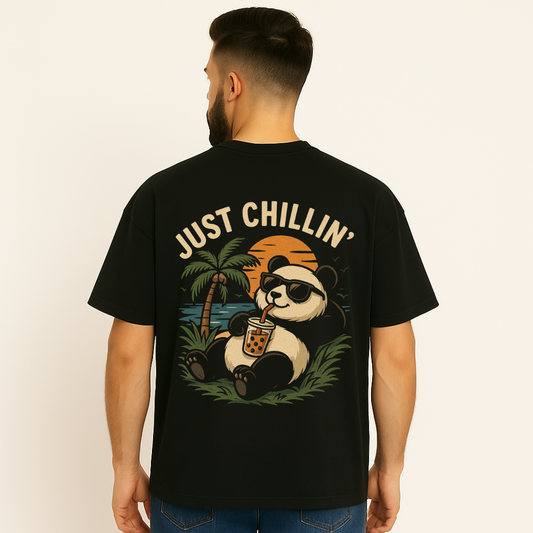 Lazy Vibes Panda Oversized T-Shirt