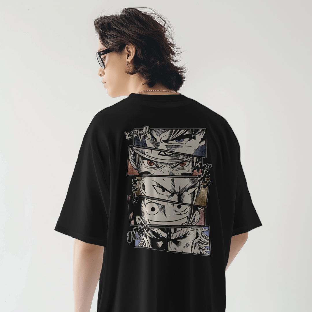 Legends' Stare – Oversized Anime Panel Tee