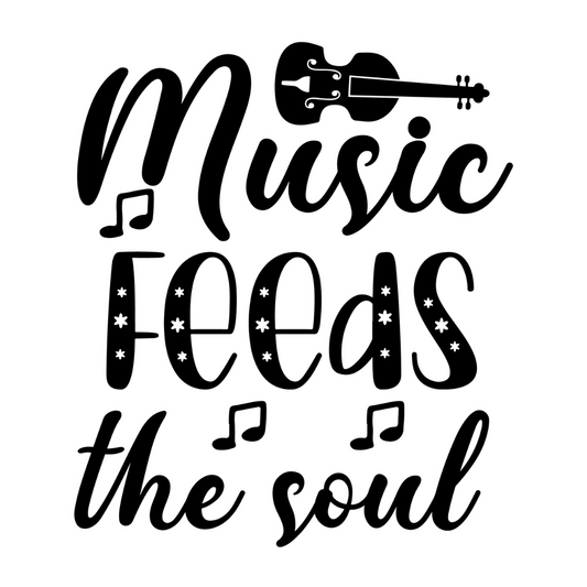 Music Feeds The Soul Half Sleeve T-Shirt