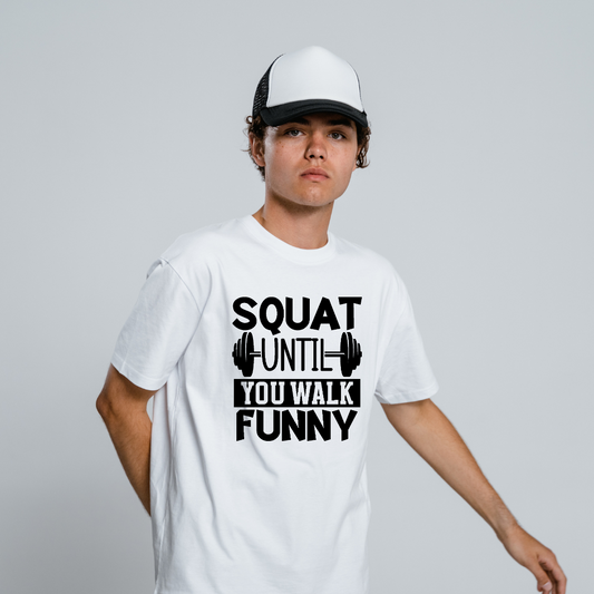 Squat Until You Walk Funny Half Sleeve T-Shirt