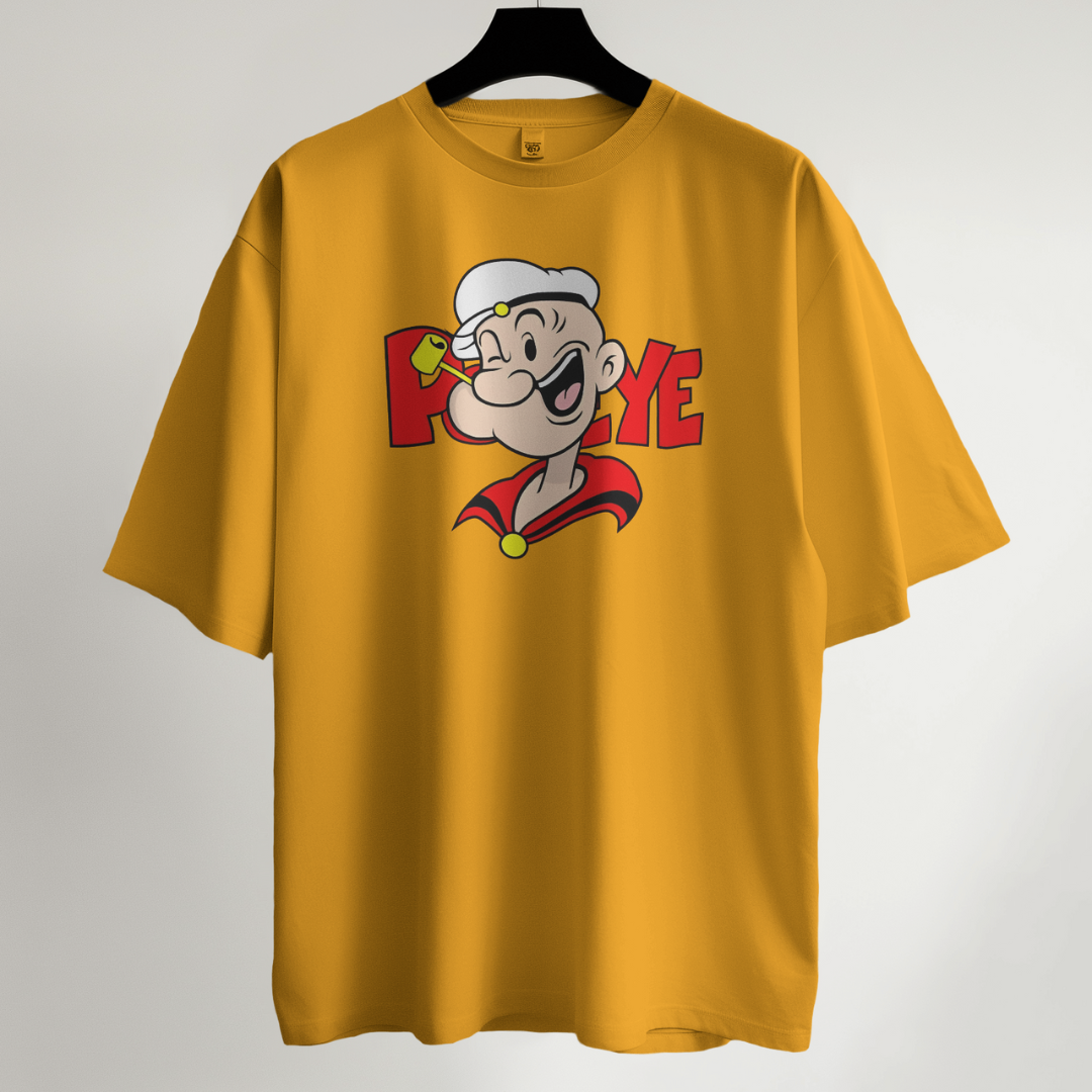 Sailor Flex – Yellow Cartoon Tee (Oversized Fit)