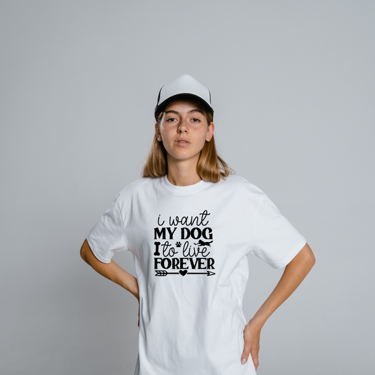 Dog Live Forever Half Sleeve T-Shirt